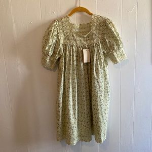 Doen Sterling Dress in Moss Papillon Floral NWT